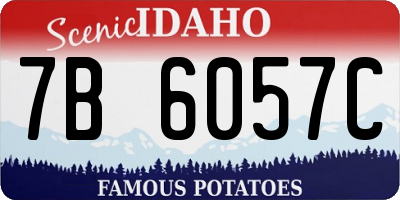 ID license plate 7B6057C