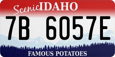 ID license plate 7B6057E