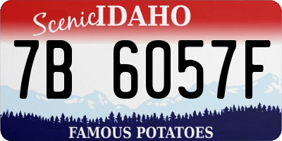 ID license plate 7B6057F