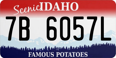 ID license plate 7B6057L