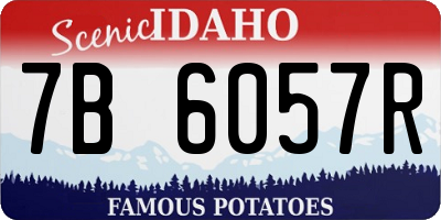 ID license plate 7B6057R