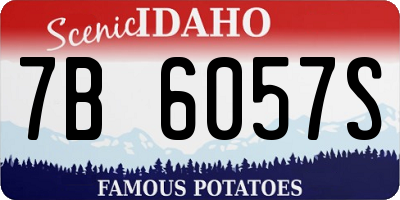 ID license plate 7B6057S
