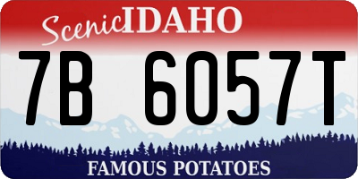 ID license plate 7B6057T