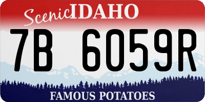 ID license plate 7B6059R