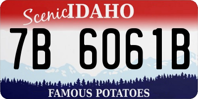 ID license plate 7B6061B