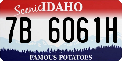 ID license plate 7B6061H
