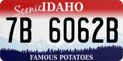 ID license plate 7B6062B