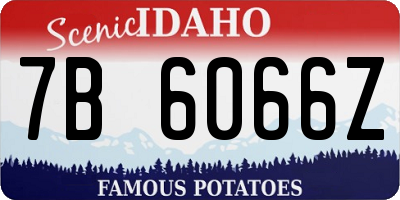 ID license plate 7B6066Z