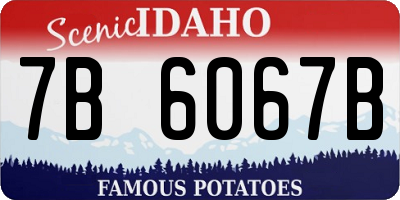 ID license plate 7B6067B