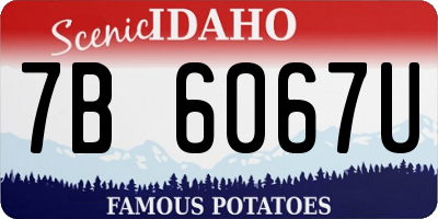 ID license plate 7B6067U