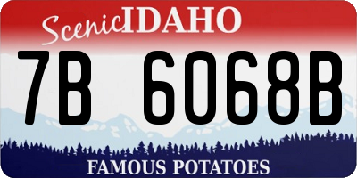 ID license plate 7B6068B
