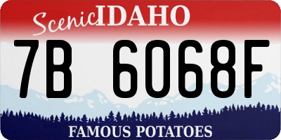 ID license plate 7B6068F