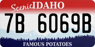 ID license plate 7B6069B