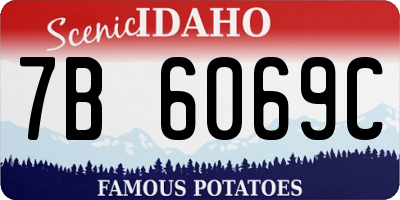 ID license plate 7B6069C