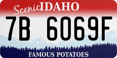ID license plate 7B6069F