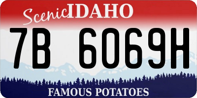 ID license plate 7B6069H