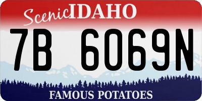 ID license plate 7B6069N