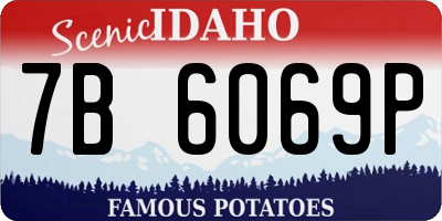 ID license plate 7B6069P