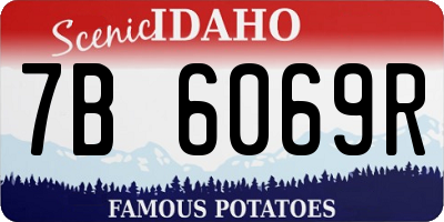 ID license plate 7B6069R