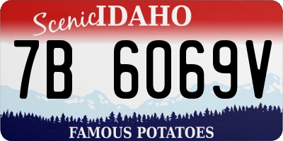 ID license plate 7B6069V
