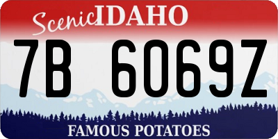 ID license plate 7B6069Z