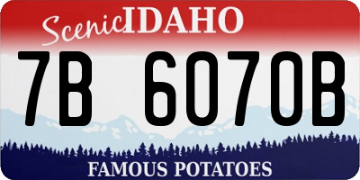 ID license plate 7B6070B