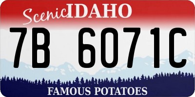 ID license plate 7B6071C
