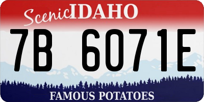 ID license plate 7B6071E