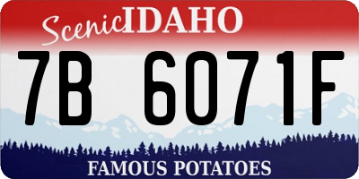 ID license plate 7B6071F