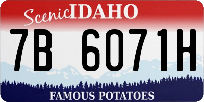 ID license plate 7B6071H