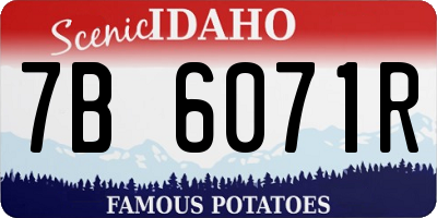ID license plate 7B6071R