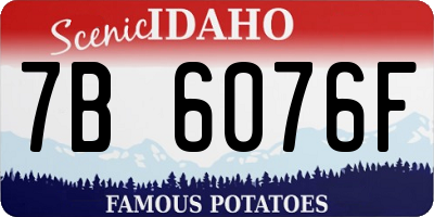 ID license plate 7B6076F