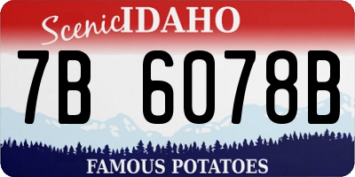 ID license plate 7B6078B