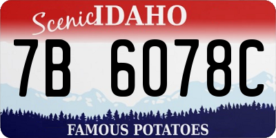 ID license plate 7B6078C