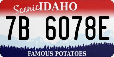 ID license plate 7B6078E