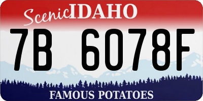 ID license plate 7B6078F