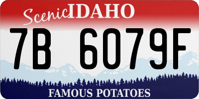 ID license plate 7B6079F