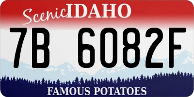 ID license plate 7B6082F