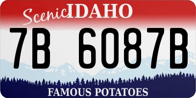 ID license plate 7B6087B
