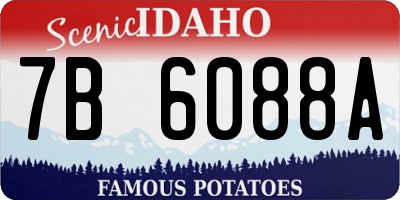 ID license plate 7B6088A