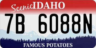 ID license plate 7B6088N