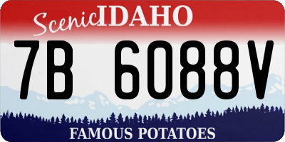 ID license plate 7B6088V