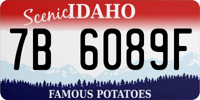 ID license plate 7B6089F