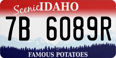 ID license plate 7B6089R