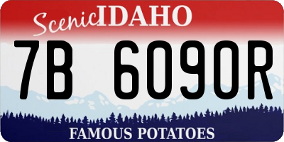 ID license plate 7B6090R