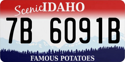 ID license plate 7B6091B