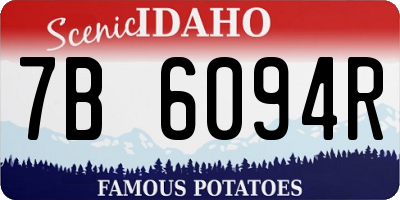 ID license plate 7B6094R