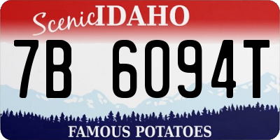 ID license plate 7B6094T