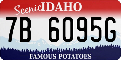 ID license plate 7B6095G