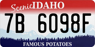 ID license plate 7B6098F